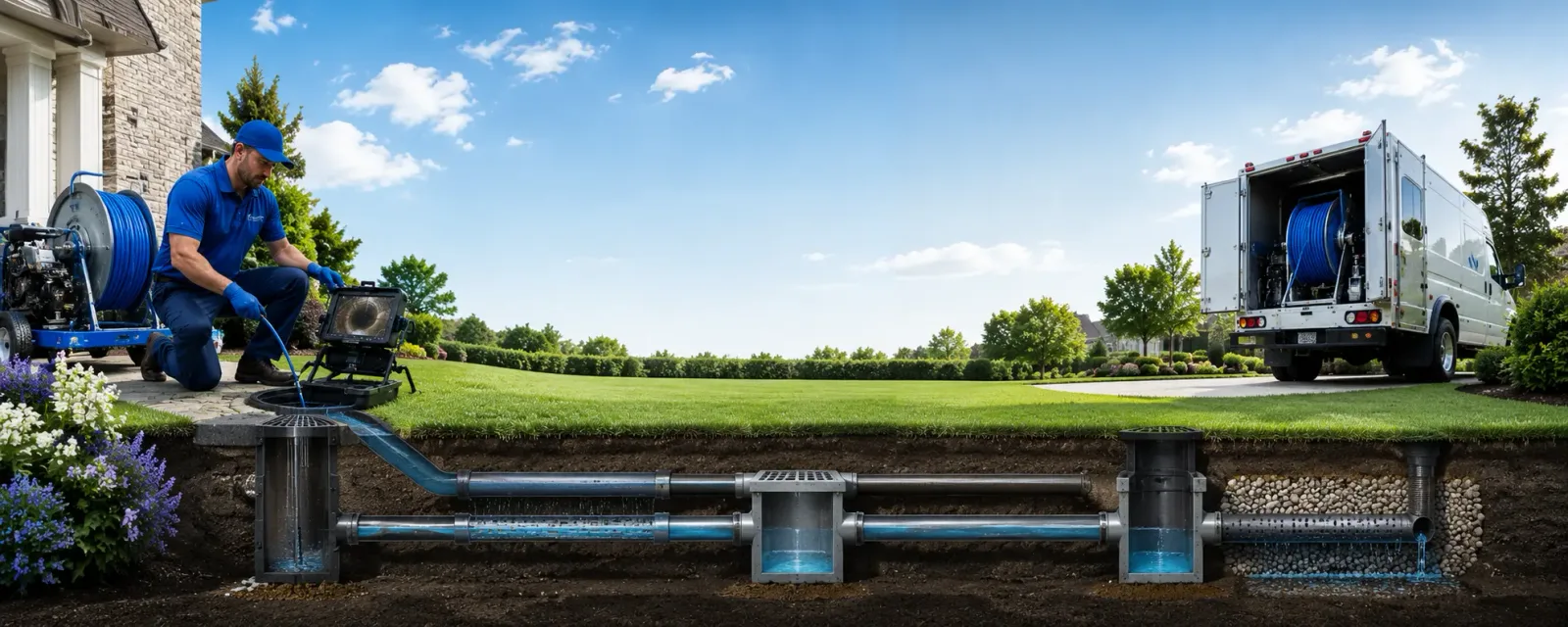Outdoor drain cleaning information for Burson, CA